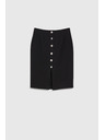Moodo Pencil suknja s dekorativnim gumbima crna Moodo