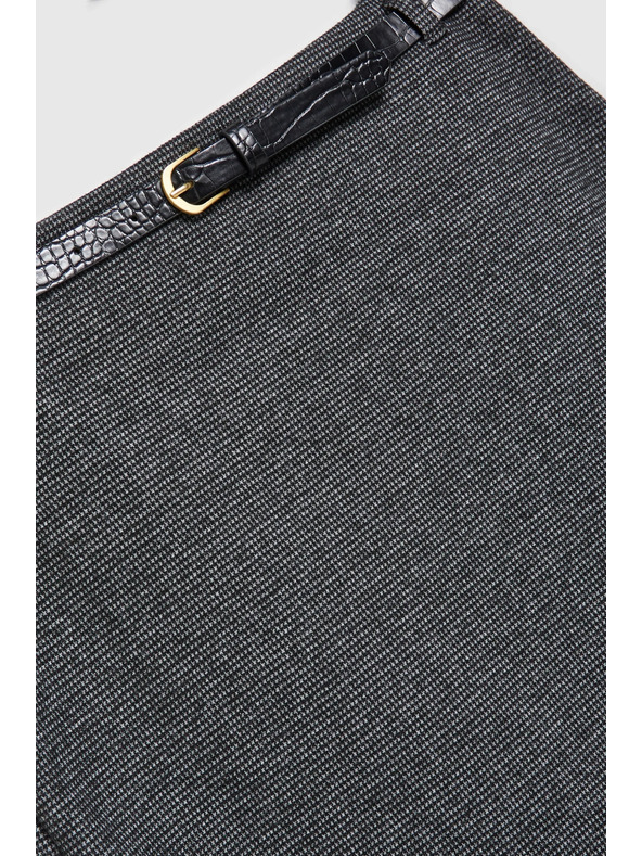 Moodo Uska suknja do koljena siva Moodo