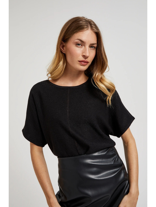 Moodo Uska suknja od ekokože crna Moodo