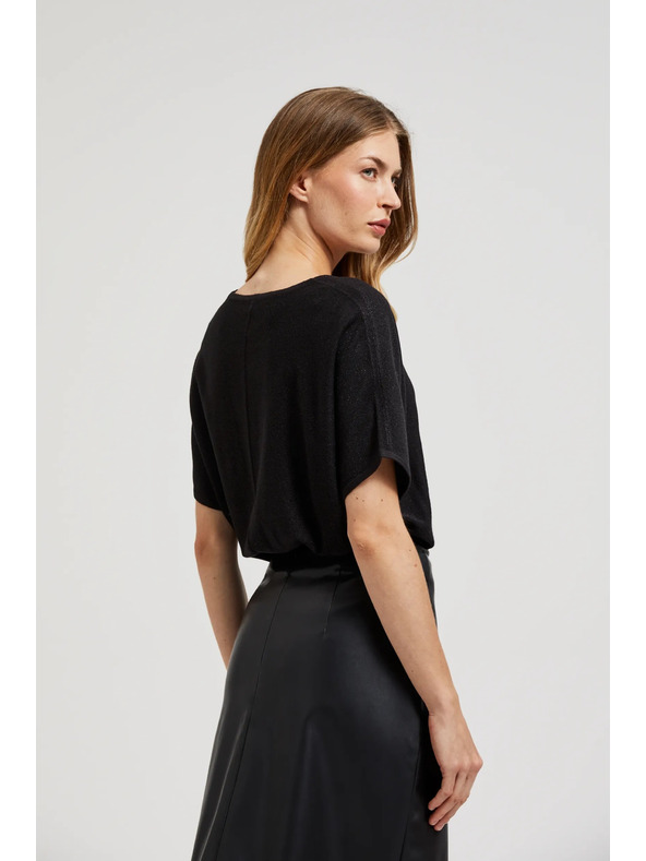 Moodo Uska suknja od ekokože crna Moodo