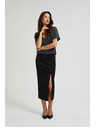 Moodo Midi suknja s prorezom crna Moodo