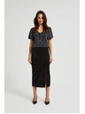 Moodo Midi suknja s prorezom crna Moodo