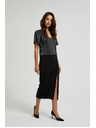 Moodo Midi suknja s prorezom crna Moodo