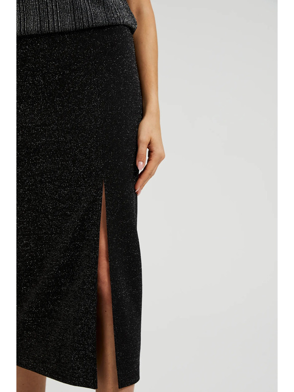 Moodo Midi suknja s prorezom crna Moodo