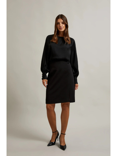 Moodo Uska suknja s dekorativnim gumbom crna Moodo