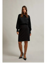 Moodo Uska suknja s dekorativnim gumbom crna Moodo