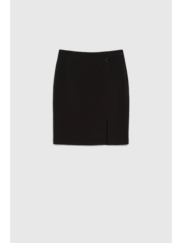 Moodo Uska suknja s dekorativnim gumbom crna Moodo