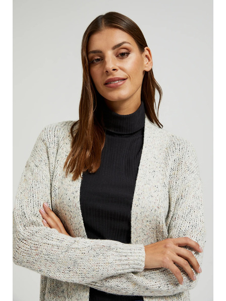 Moodo Bež kardigan dužine do pola butine Moodo