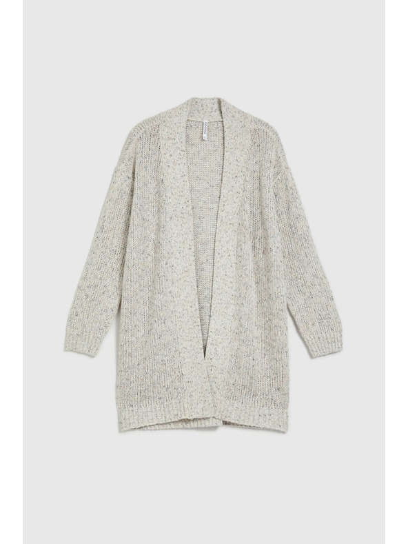 Moodo Bež kardigan dužine do pola butine Moodo
