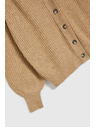 Moodo Bež kardigan s gumbima i napuhnutim rukavima Moodo