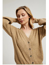 Moodo Bež kardigan s gumbima i napuhnutim rukavima Moodo