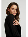 Moodo Džemper dugih rukava ukrašen metalnom niti crne boje Moodo