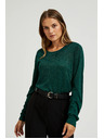 Moodo Džemper dugih rukava ukrašen metalnom niti zelene boje Moodo