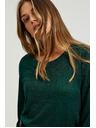 Moodo Džemper dugih rukava ukrašen metalnom niti zelene boje Moodo