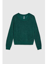 Moodo Džemper dugih rukava ukrašen metalnom niti zelene boje Moodo