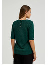 Moodo Viskozni džemper s metalnim vlaknom zelene boje Moodo