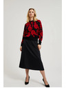 Moodo Crni džemper s printom Moodo