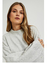 Moodo Džemper ukrašen perlicama sive boje Moodo