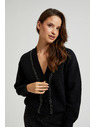 Moodo Crni kardigan ukrašen perlicama Moodo