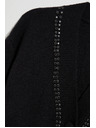Moodo Crni kardigan ukrašen perlicama Moodo