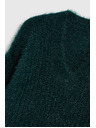 Moodo Мачкасти džemper s metalnom niti zelene boje Moodo