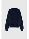 Moodo Мачкасти džemper s metalnom niti tamno plave boje Moodo