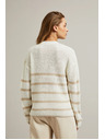 Moodo Bež džemper s prugama i okruglim izrezom Moodo