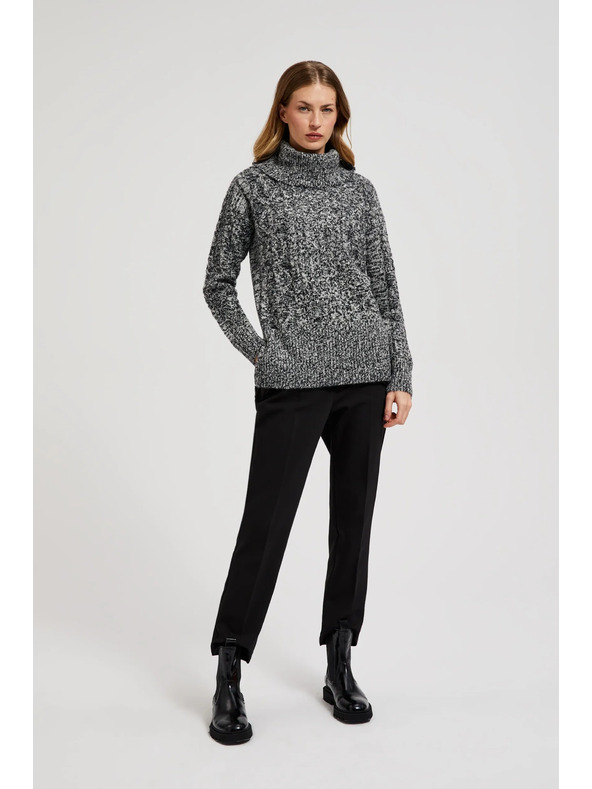 Moodo Džemper s debelim ovratnikom crne boje Moodo