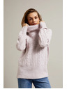 Moodo Džemper s debelim ovratnikom ružičaste boje Moodo