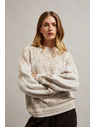 Moodo Džemper ukrašen sjajnom niti bež boja Moodo