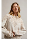 Moodo Džemper ukrašen sjajnom niti bež boja Moodo