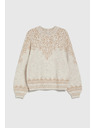 Moodo Džemper ukrašen sjajnom niti bež boja Moodo
