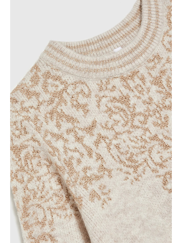 Moodo Džemper ukrašen sjajnom niti bež boja Moodo
