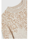 Moodo Džemper ukrašen sjajnom niti bež boja Moodo