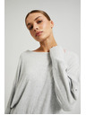 Moodo Glatki džemper dugih rukava sive boje Moodo