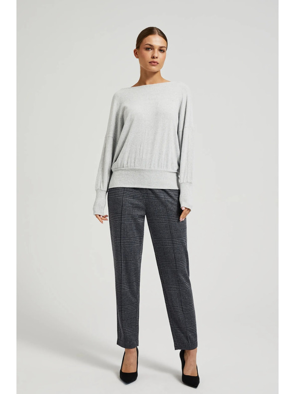 Moodo Glatki džemper dugih rukava sive boje Moodo