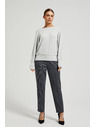 Moodo Glatki džemper dugih rukava sive boje Moodo