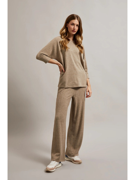 Moodo Džemper ukrašen metalnom niti bež boja Moodo