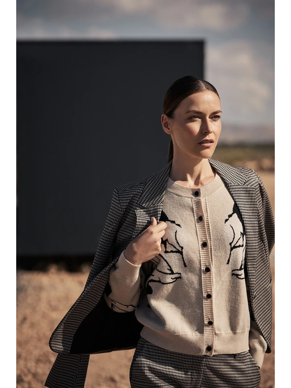 Moodo Džemper na gumbe bež Moodo