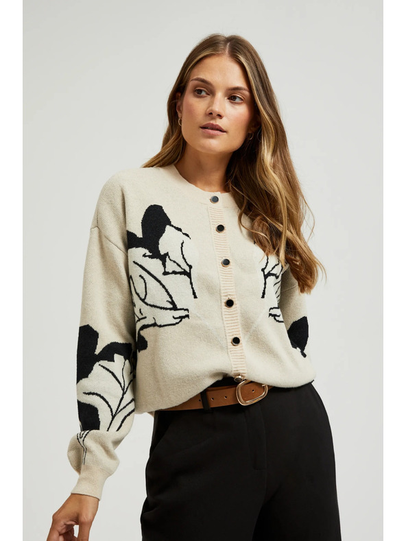 Moodo Džemper na gumbe bež Moodo