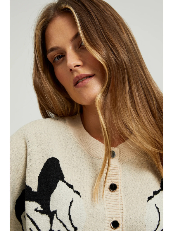 Moodo Džemper na gumbe bež Moodo