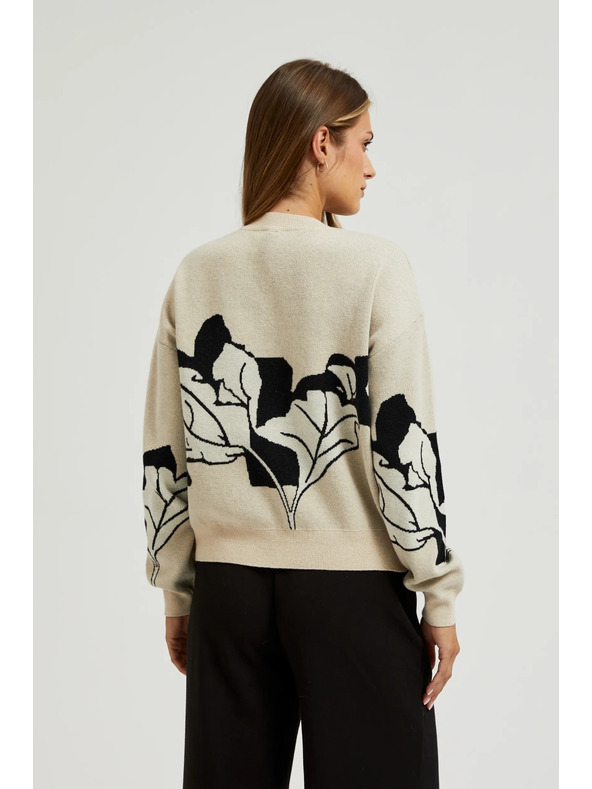 Moodo Džemper na gumbe bež Moodo