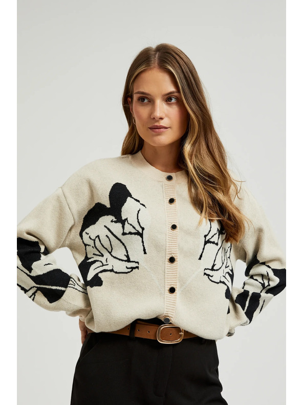 Moodo Džemper na gumbe bež Moodo