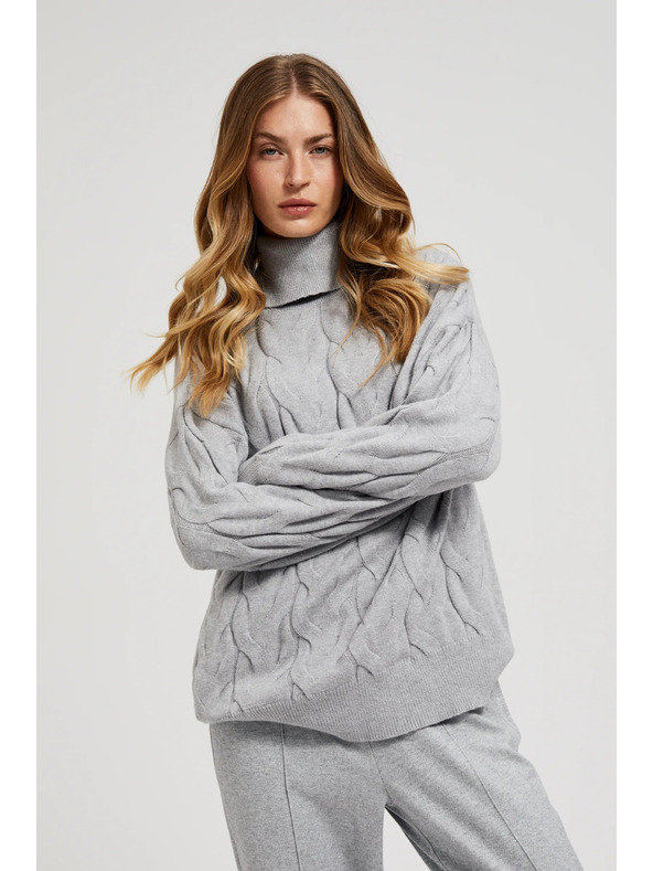 Moodo Rolka s ukrašenim pleterim siva Moodo