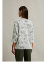 Moodo Džemper s cvjetnim uzorkom i 3/4 rukavima bijeli Moodo