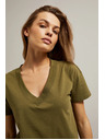 Moodo Majica V-izreza maslinasta Moodo