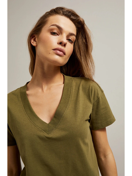 Moodo Majica V-izreza maslinasta Moodo