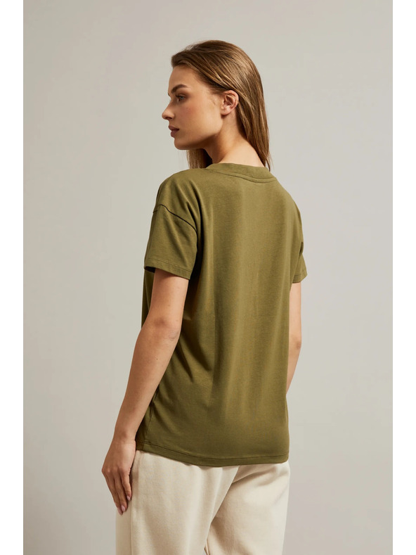 Moodo Majica V-izreza maslinasta Moodo