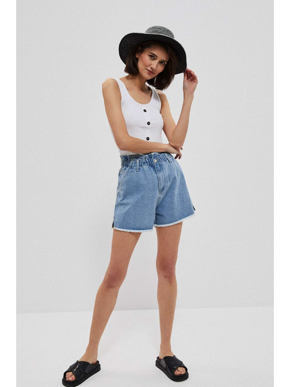 Moodo Slameni šešir s dekorativnom trakom Moodo