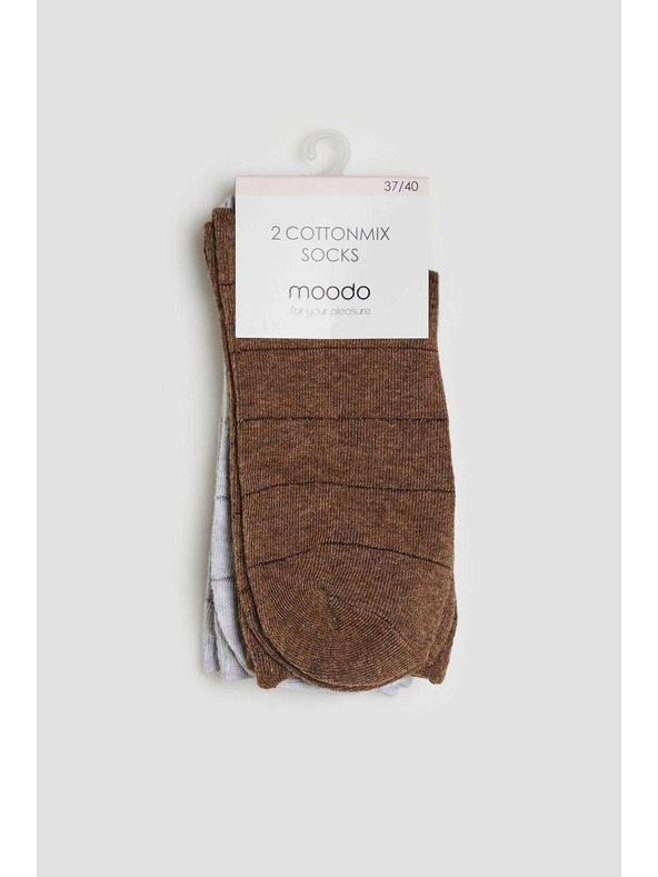 Moodo 2-pack prugastih čarapa Moodo